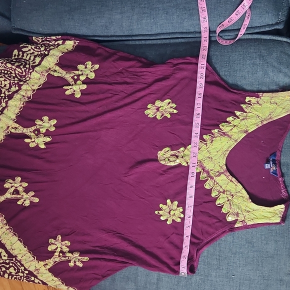 2/$25 or 3/$30 90s Boho Hippie Floral Embroidered Oversized Midi/Maxi Sun Dress - Picture 5 of 8